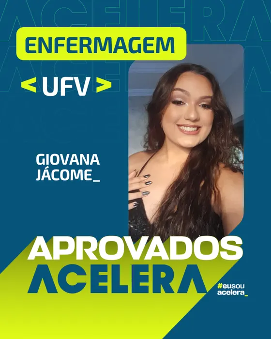 Giovana Jácome · Enfermagem · UFV Giovana Jácome, aprovação em Enfermagem · UFV