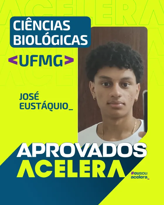 José Eustáquio · Ciências Biológicas · UFMG José Eustáquio, aprovação em Ciências Biológicas · UFMG