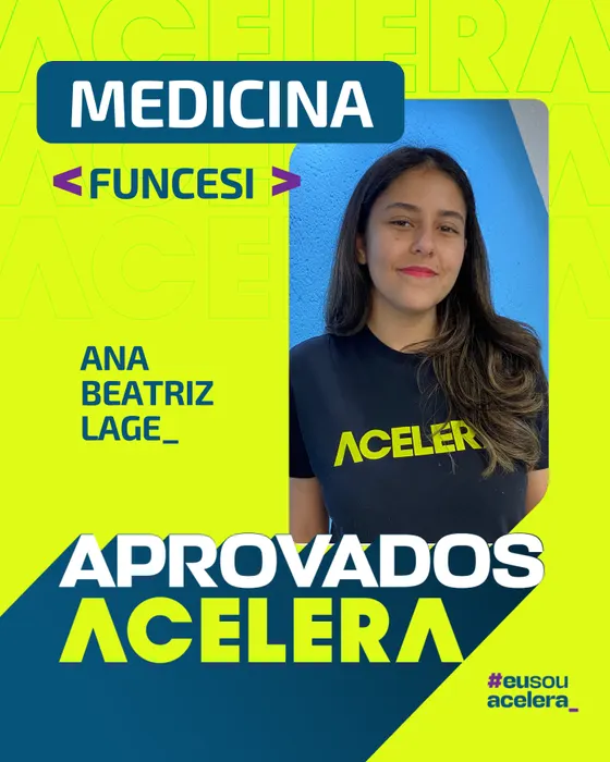 Ana Beatriz Lage · Medicina · FUNCESI Ana Beatriz Lage, aprovação em Medicina · FUNCESI