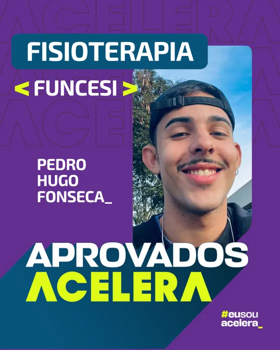 Pedro Hugo Fonseca · Fisioterapia · FUNCESI Pedro Hugo Fonseca, aprovação em Fisioterapia · FUNCESI