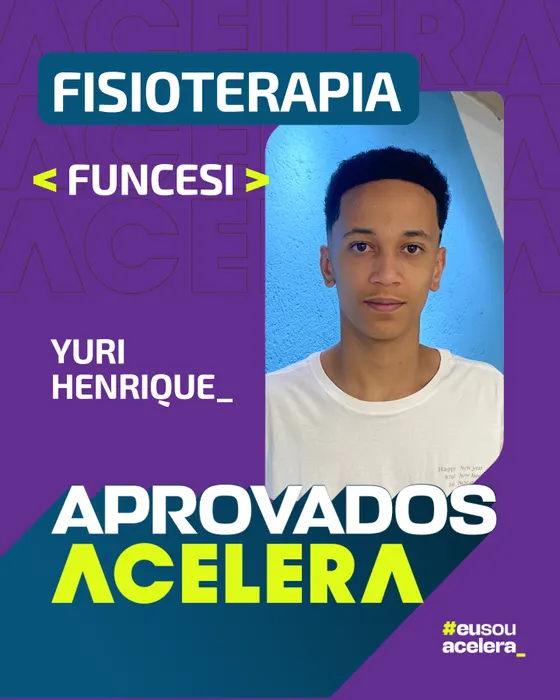Yuri Henrique · Fisioterapia · FUNCESI Yuri Henrique, aprovação em Fisioterapia · FUNCESI